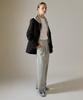 BASIC HOUSE Women'S Double-Sided Two-Pleated Wide Sweatpants Melange Grey Lzpt0211