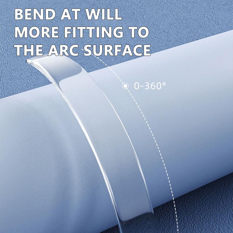 SEAMETAL 4PCS Extended Car Door Bumper Strip Transparent Car Body Protector Anti-scratch & Anti-Collision Rearview Mirror Protective Sticker
