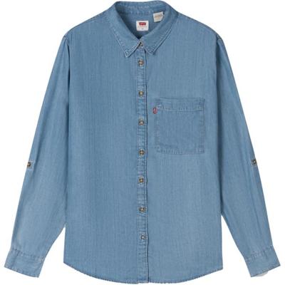 Levis Lockere Mode Trend Langarmshirt Damenhemden Blau A8745-0003