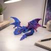 DYS 3D Printed Articulated Dragon Figurine with Adjustable Wings and Unique Eyes, Movable Joints Sculpture for Home Decor Fantasy Gift Lovers