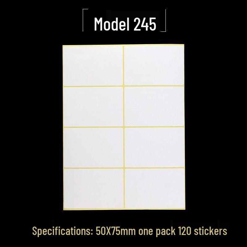A5 Adhesive Matte White Label Stickers - Printable, Writable, Removable Name Tags