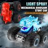 RC Car 2.4G Dinosaur Remote Control Cars with Colorful Light Spray Tumbling Stunt Climbing Vehicle Toys for Boys Children Gifts