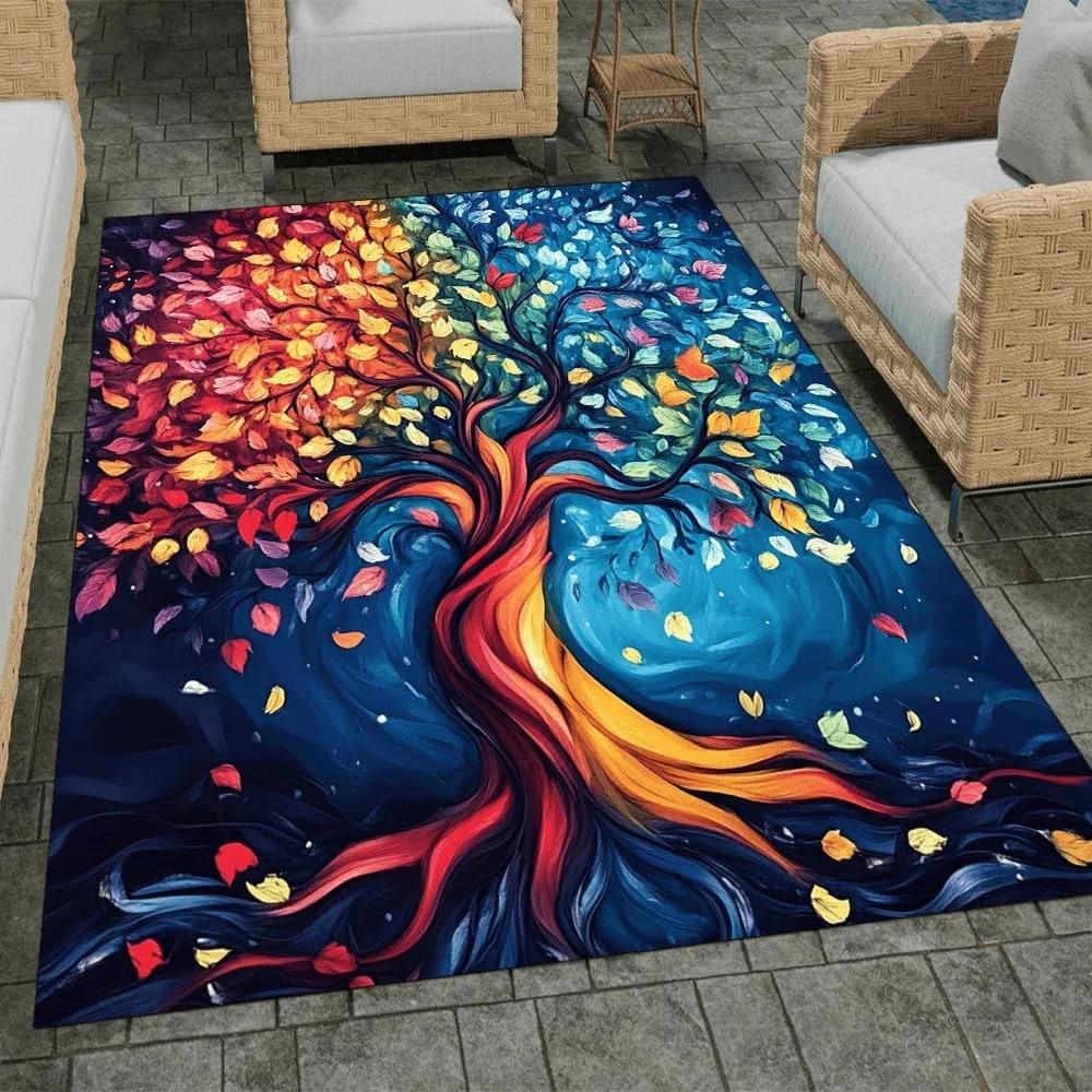 

Tappeti con stampa albero della vita Tappeti antiscivolo per la casa Soggiorno Cucina Camera da letto Tappeto Lavabile in lavatrice 40cm x 60cm