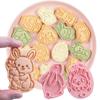 8Pcs Easter Rabbit Cookie Molds Bunny Carrot Easter Egg Cookie Cutters Pastry Fondant Mould Biscuit Stamp Mold Baking Tools Gift
