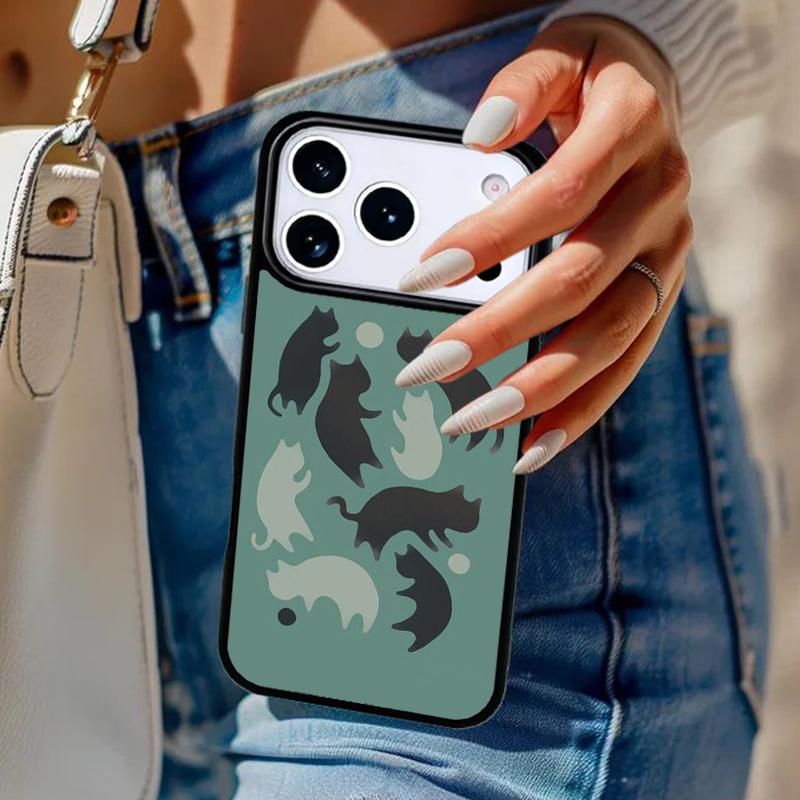 Abstract Cat Mount Japan Landscape Phone Case For iPhone 17 Air 14 15 13 12 Max Cover For Apple 15 16 16e 11 Pro Max Plus Coque