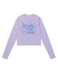 BROWNBREATH W Blueprint Tag Crop Longsleeve - Violet