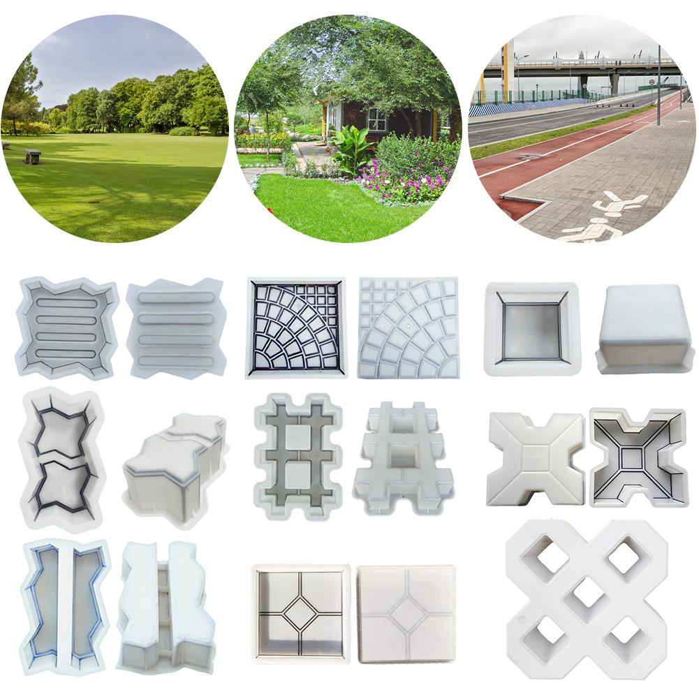 Plastic Path Paving Concrete Brick Mould Reusable DIY Garden Pavement Road Paving Brick Mould for Sidewalk Walkway Path Patio