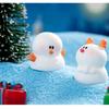 Miniature Decoration Exquisite Snowman Resin Figure Christmas Micro Landscape Cute Snowman Ornament For Desktops Indoor Outdoor