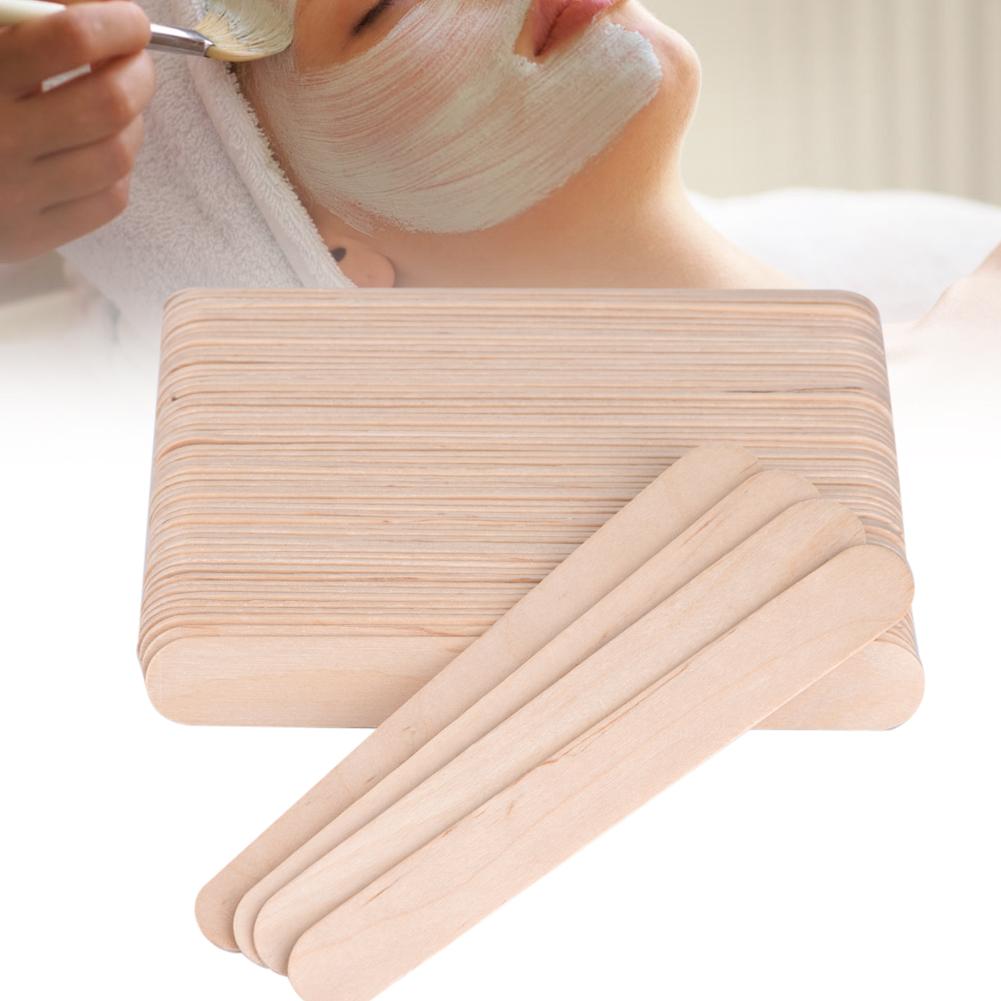100Pcs/Bag Waxing Stick Spatula Applicator Wooden Spatula Disposable Medical Tongue Depressor