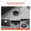 55cm Kitchen Sink Topmount Single Bowl Drop-In Basin Stainless Steel Black