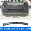 For Mazda CX5 CX-5 KF CX-8 CX8 2017- 2024 Interior Rear Trunk Bumper Foot Plate Tail Door Sill Scuff Guard Plate Accessories