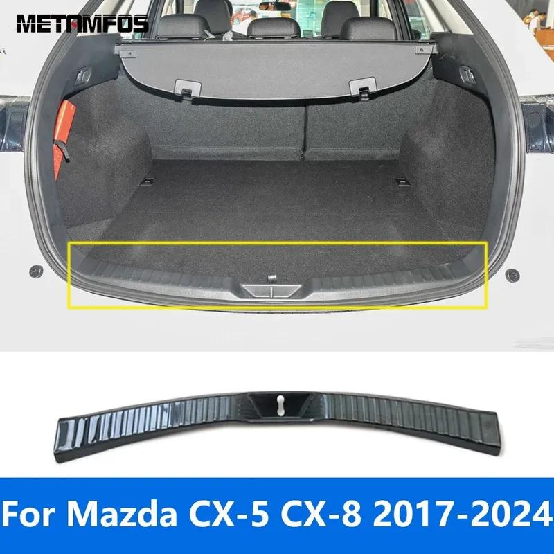 For Mazda CX5 CX-5 KF CX-8 CX8 2017- 2024 Interior Rear Trunk Bumper Foot Plate Tail Door Sill Scuff Guard Plate Accessories