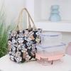 Cartoon Canvas Picnic Tote - Cute Outdoor Lunch Bag for Work or Mommy Use