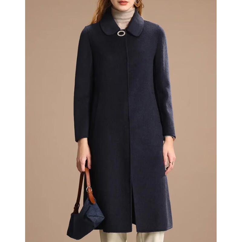 Women's Elegant Mid-Length Wool Coat