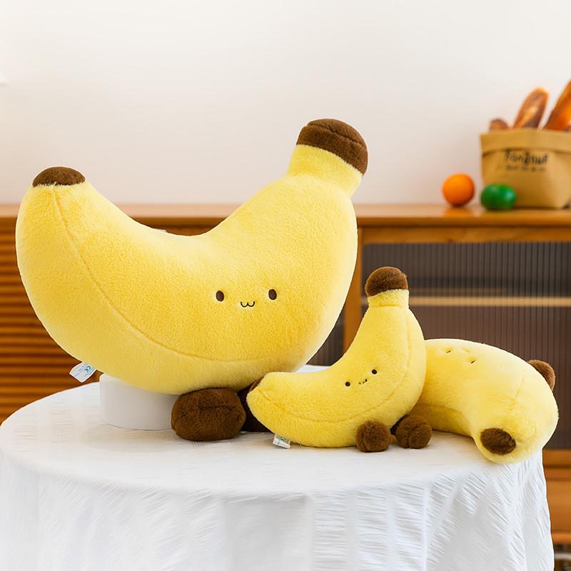 Süßes Bananen-Stofftier mit kurzem Flor Weicher Stoff Für Kinderzimmer-Dekoration