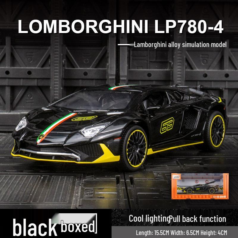 

Jianyuan 3239A Lambo LP780-4 Alloy Racing Model Car with Sound & Light
