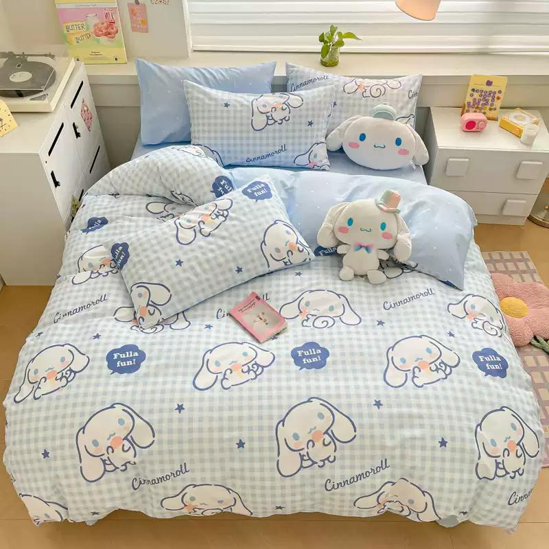 Cute Pink Cinnamoroll Duvet Cover Kids Cartoon Bedding Set For Girl Gifts Single Queen Duvet Covers Bedroom Decoration