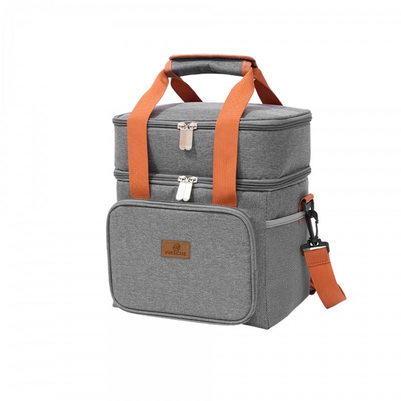 Double-Layer Insulated Lunch Bag With Ice Pack Carrier Portable Thermal Tote Work School Outdoor Picnic