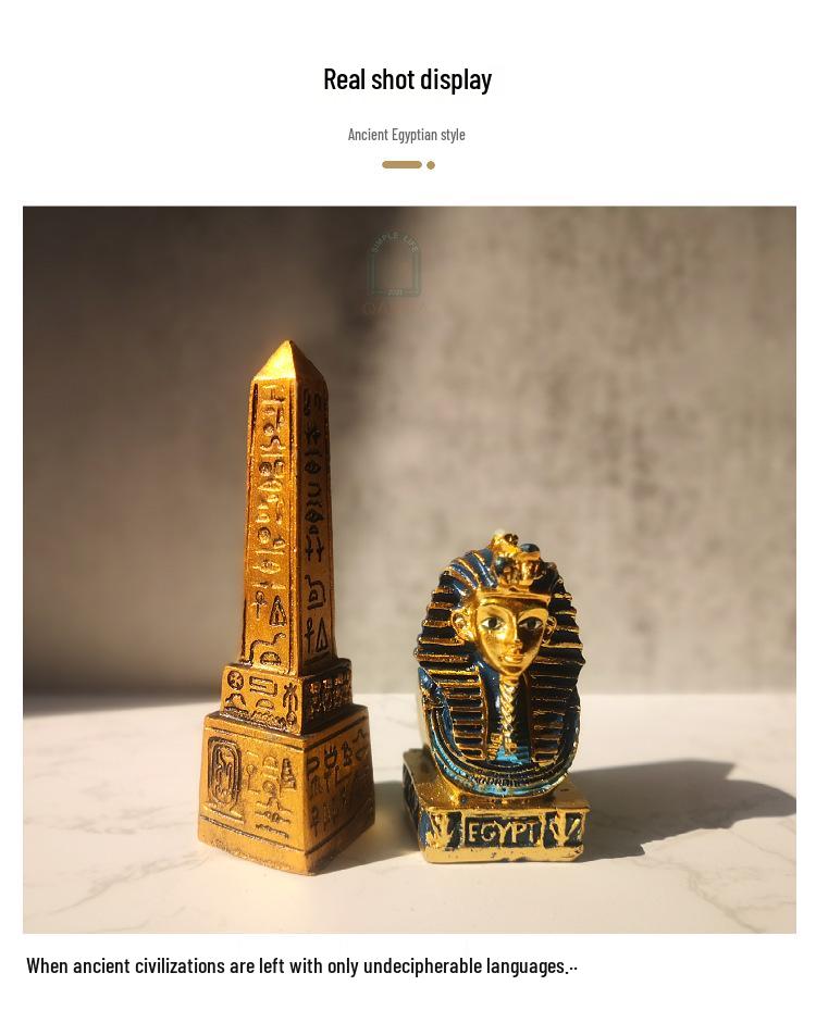 Xianci Ägyptisches Figurenset: Pyramide, Sphinx, Obelisk, Mumie und Pharao-Dekor für Kinderzimmer.