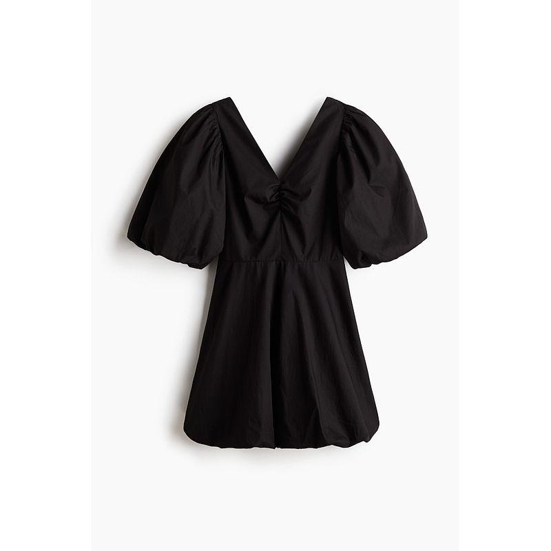 

HM 2025 Лето Новая женская одежда Платье-пузырь со шнуровкой сзади 1239797