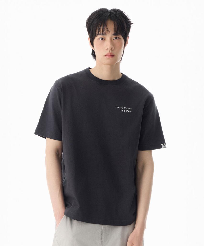 NOT ONLY FOR TODAY Vintage Poster Short Sleeve T-Shirt [Dark Gray]