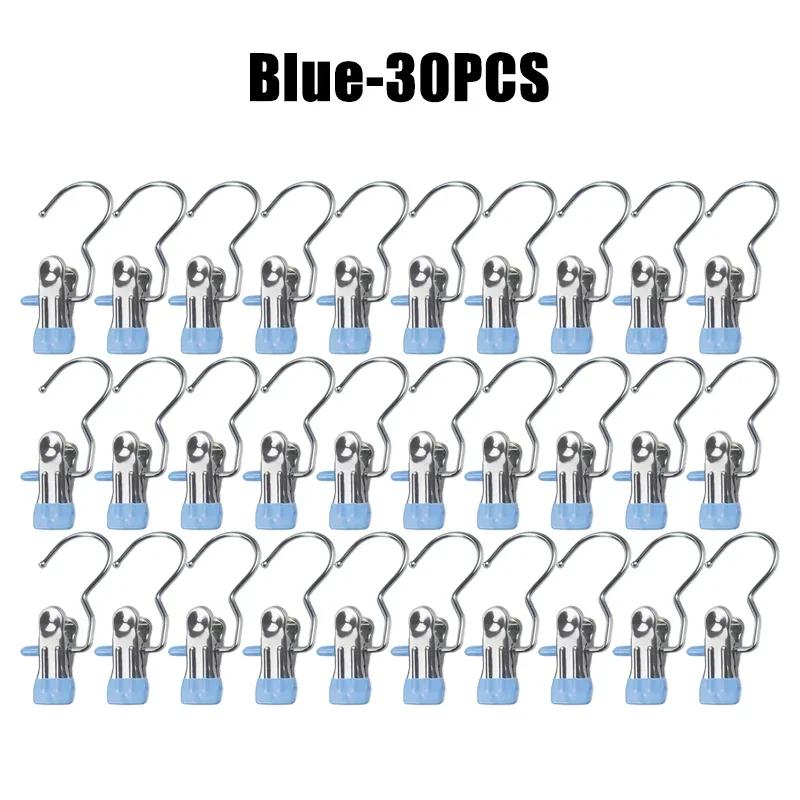 10-100 buc Cârlige de rufe din oțel inoxidabil, clești pentru rufe, cârlig portabil pentru agățat haine, clip pentru haine, organizator de haine pentru garderobă, umeraș