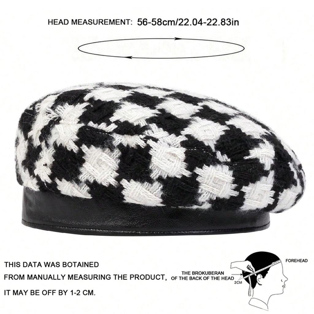 Módna kockovaná baretka Unisex maliarsky klobúk Vonkajšie voľnočasové Vetruodolné a teplé klobúky Klobúky Newsboy