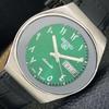 JAPAN VINTAGE SEIKO 5 AUTOMATIC 6309A MENS ARABIC GREEN DIAL WATCH A702529-1 R126-a702529