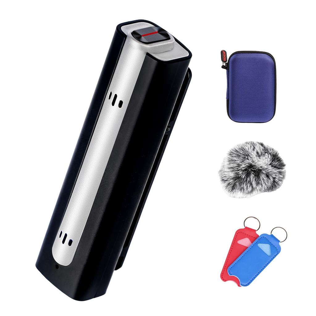 RICHCHIP Bluetooth Wireless Microphone, Mini Size, Clear Sound Quality, Ideal for Online Meetings, Classes, Live Streaming, Video Streaming, Live