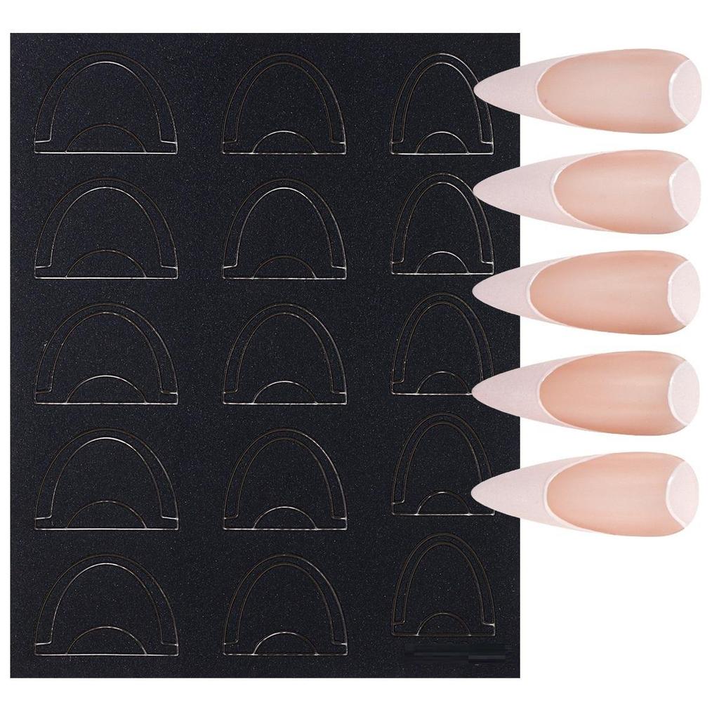 French Nail Sticker Schmetterling Herz Stern Design Klebefolie Slider Decals Nail Art Sticker Maniküre Dekorationen