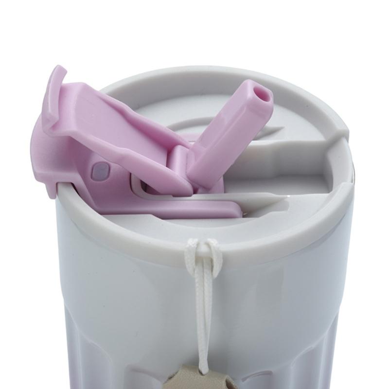 Stainless Steel Insulated Flask Car Drinking Cup for Travel Office 6 Color Ergonomic Handle Water Drinkware
