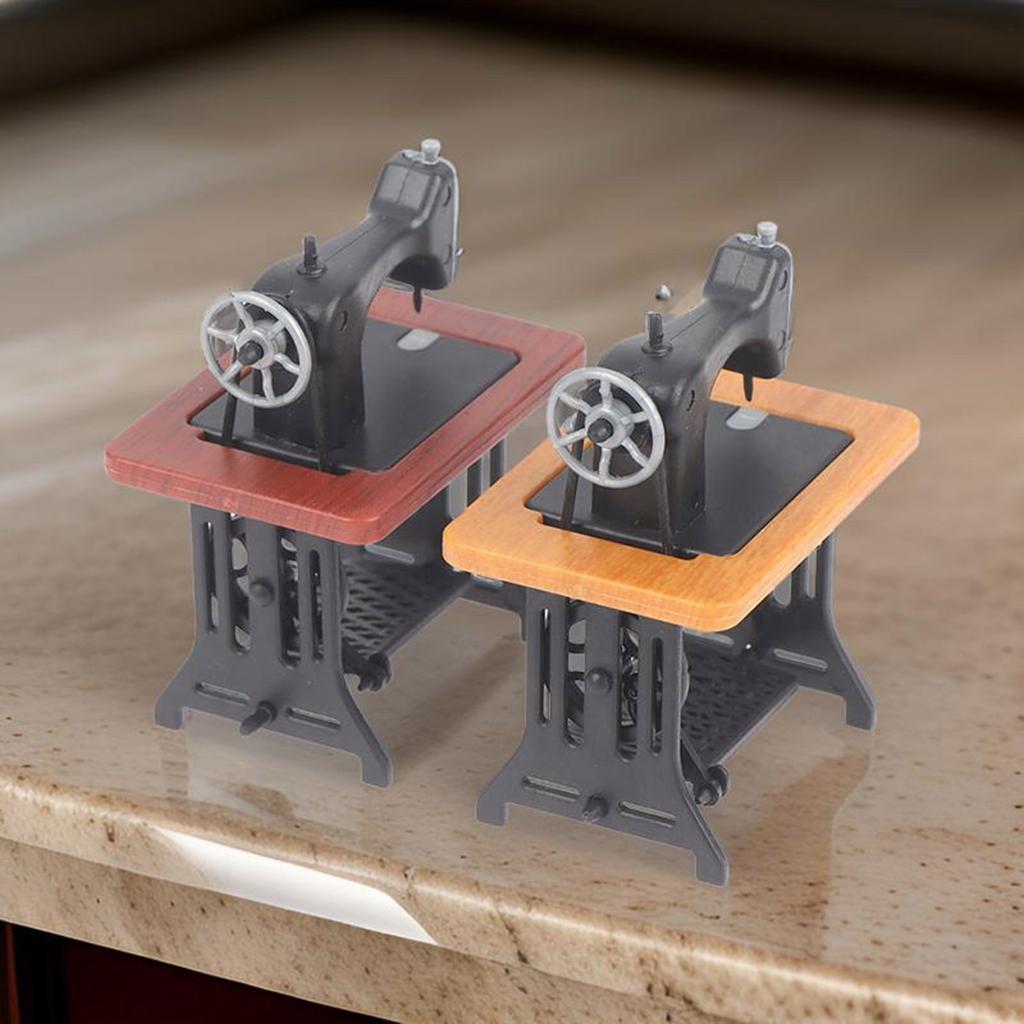 Miniature Sewing Machine Model For Dollhouse Decoration And Collectors 1/24 Dollhouse Scale Furniture Display Props