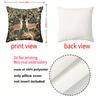 1 Pieces Deer Floral Pattern 2D Printed Pillow Cushions Polyester pillowcase, sofa decorative cushion cov Headboard Pillow