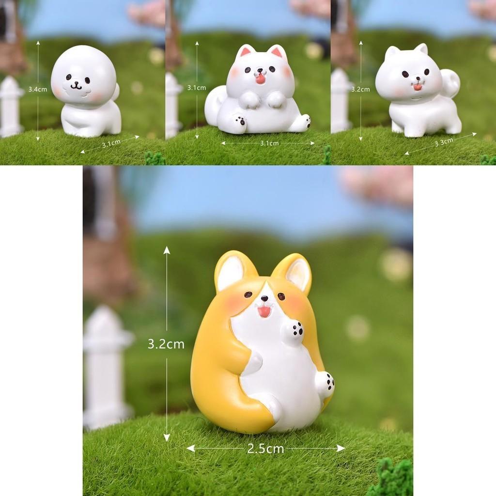 Cute Resin Bichon Frise Dog Statue Ideal For Succulent Planter Decorations And Crafts