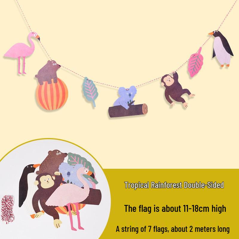 Colorful Cartoon Bunting for School, Birthday, or Kindergarten Décor