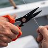 Anti-slip Grip Braid Line Cutter Double Serrated Luya PE Scissors  Saltwater Fishing