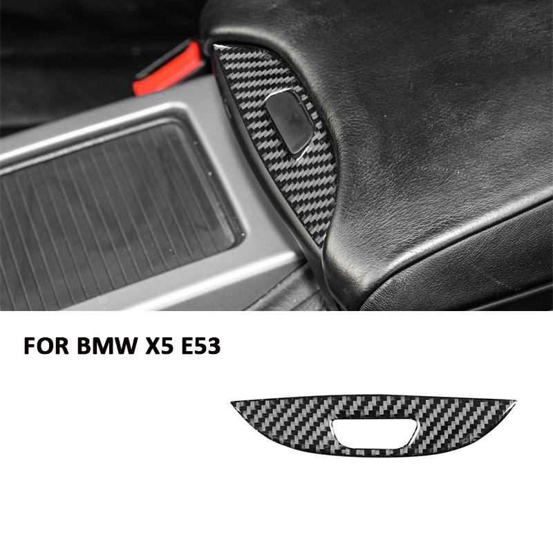 

For BMW X5 E53 2000-2006 Carbon Fiber Car Console Armrest Box Switch Button Panel Frame Decoration Sticker Interior Parts чёрный