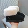 Kinder Winterstiefel für Jungen Mädchen Unisex Kinder Knöchel Thermostiefel Dickes Plüsch Flauschig Warm 2025 Herbst Winter Mädchen Beflockter Schuh