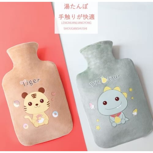 Godfun Hot Water Bottle, Fillable with Hot Water, No Electricity Required, Cute, Soft, Warm, Cold Weather Protection, Reusable, Eco-Friendly, Ideal Fo