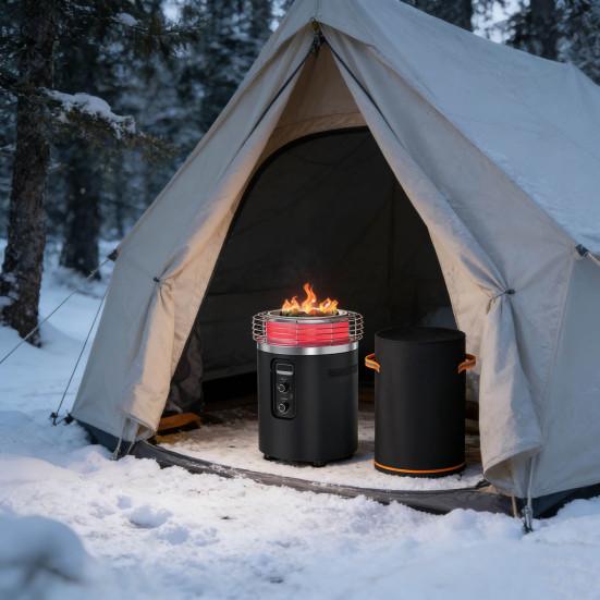 Waterproof Firepit Cover Oxford Cloth Firepit Guard with Drawstring Adjustable Protective Cover from Dust Snow