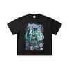 260 GSM Double Yarn 32 Count 100% Cotton Vocaloid V1 Hatsune Miku Print Unisex Heavy Cotton T Shirt