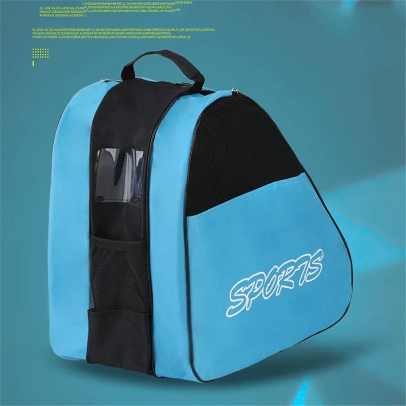 Borsa per pattini a rotelle portatile Borsa per pattinaggio sul ghiaccio Borsa per pattini in linea per bambini traspirante di grande capacità Borsa p