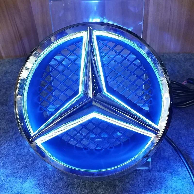 Adesivo per Auto Per Mercedes Benz Auto Griglia Anteriore Logo Luce Specchio Faccia Emblema Badge LED Luce Decorativa Luminosa Per Mercedes Ben
