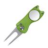 In-Stock Aluminum Folding Golf Divot Tool with Logo - Compact Course Fork & Gift Accessory