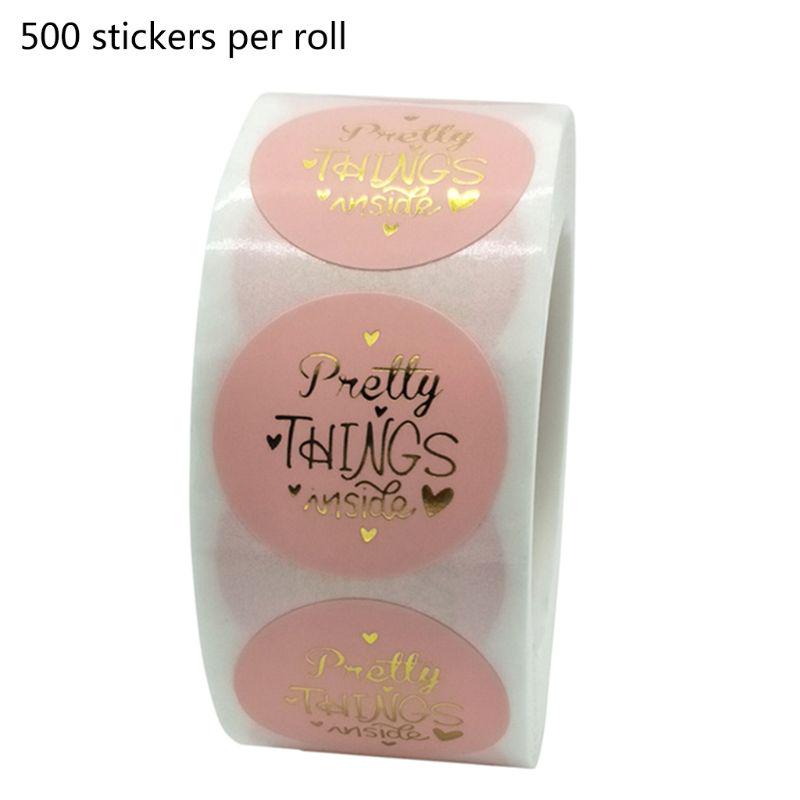 500* Pretty Things Inside Stickers Handmade Gold Foiled Business Thanks Labels 500* Pretty Things Inside Stickers Handmade Gold Foiled Business Thanks Labels
