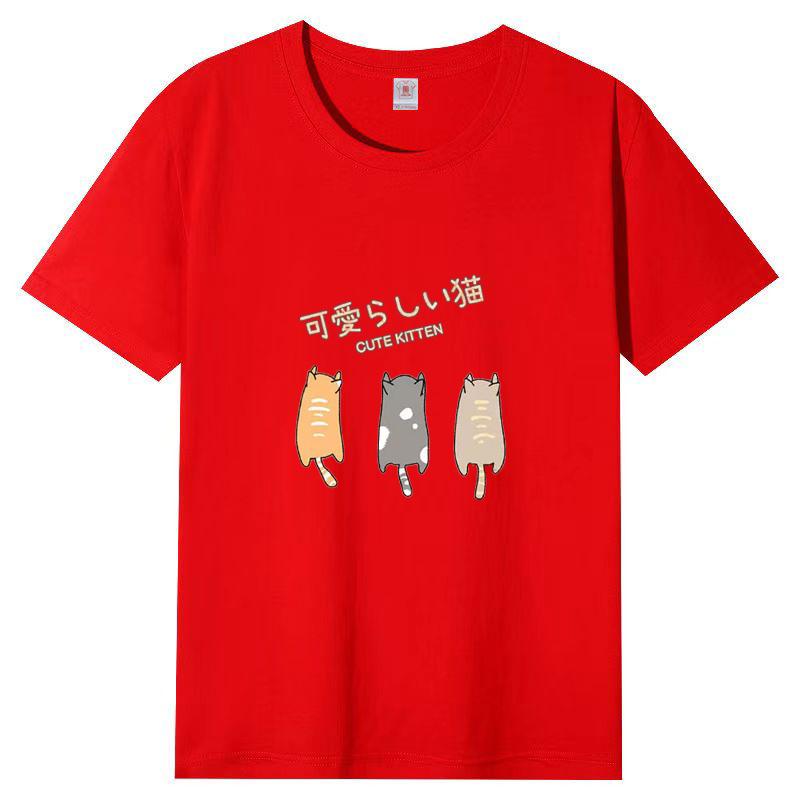 Cotton New Short-sleeved T-shirt Loose Large Size Women's Tops Summer Korean Version of The T-shirt Women