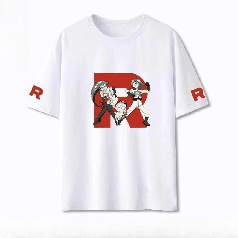 2026 Pok É Mon Anime Team Male and Female Creative 3D Printed Tshirt New Harajuku Loose Casual Fashionable Short Sleeved Shirt