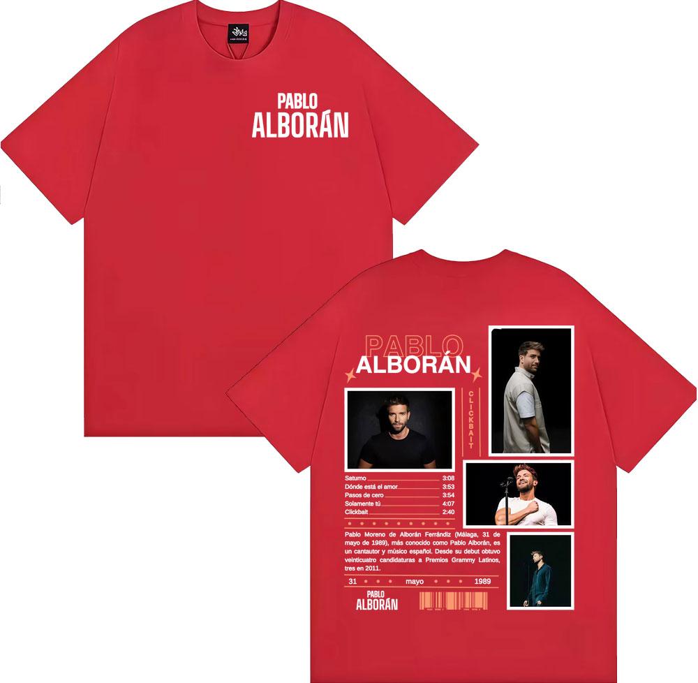 

Singer Pablo Alboran Clickbait Album Cover Tshirts Unisexs Clothing Harajuku Hip Hop Street T Shirt Casual Comfort Loose Tshirt S