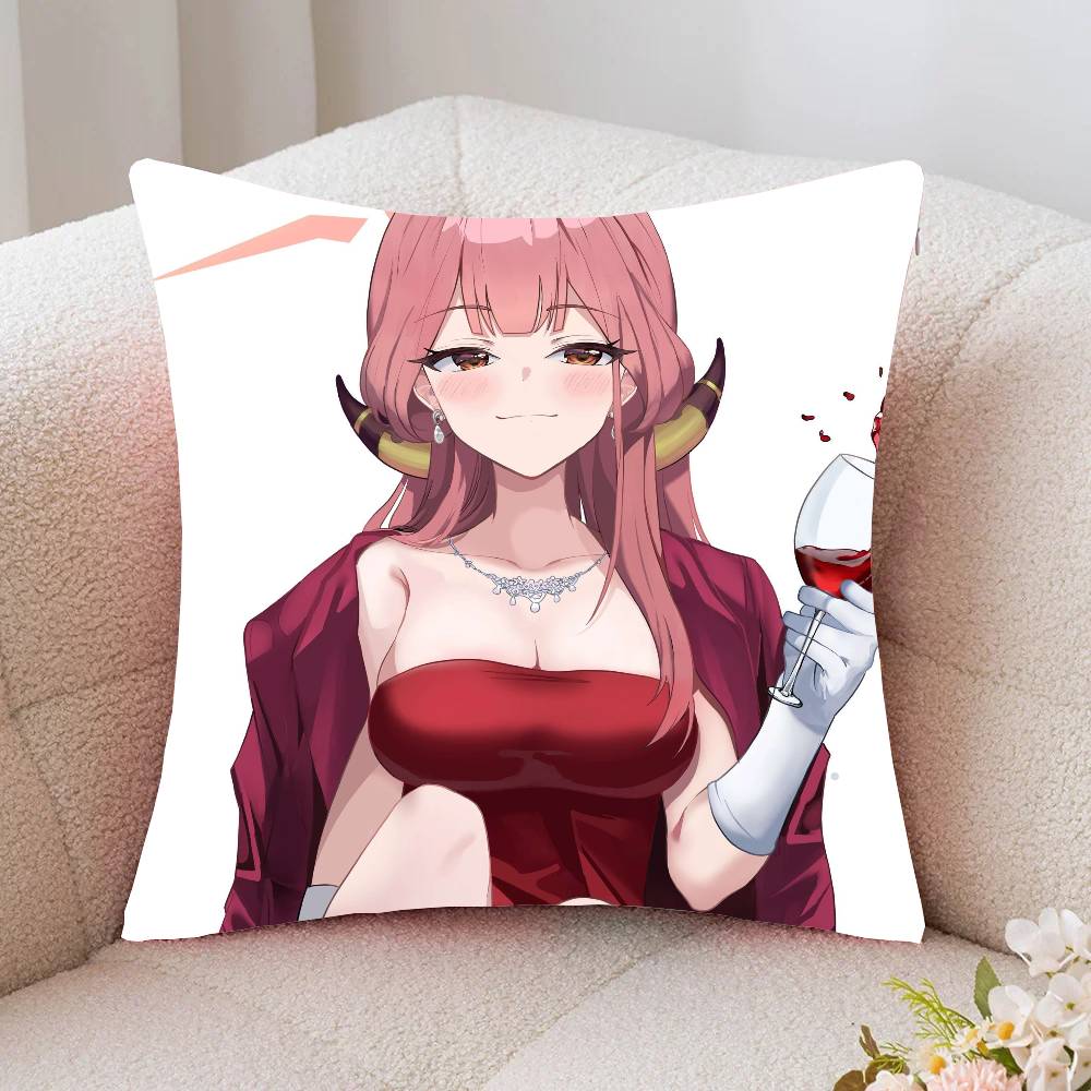 Aru Game Blue Archive Pillow Case Fashion Square Pillowcase Bedroom Sofa Room Ins Decoration Leisure