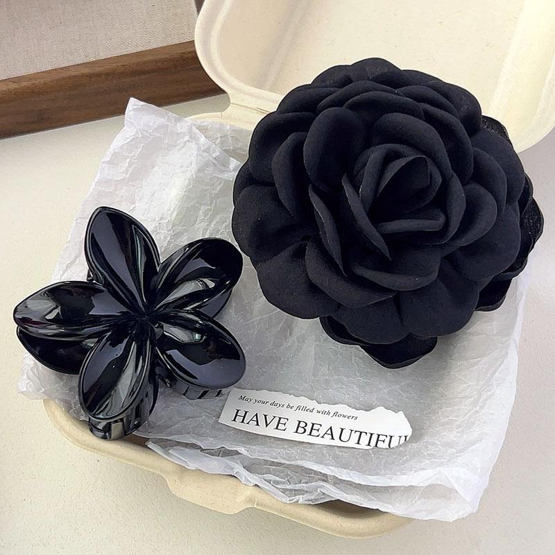 2pcs/set French Large Flower Hair Claws Korean Flower Hair Clip Grab For Women Ponytail Hairpins Barrettes Hair Accessories Gift